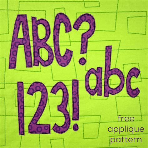 Free Applique Alphabet Pattern - Shiny Happy World