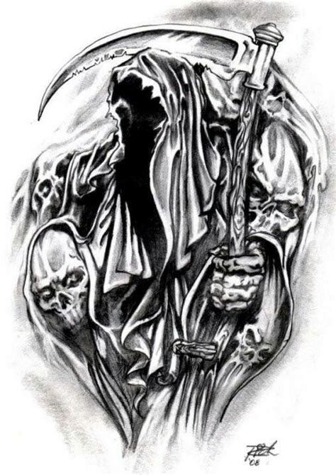 Pin by Greg Avery on Car Stereo | Reaper tattoo, Grim reaper tattoo, Dark art tattoo