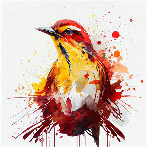 Premium Photo | Bird watercolor drawing paint