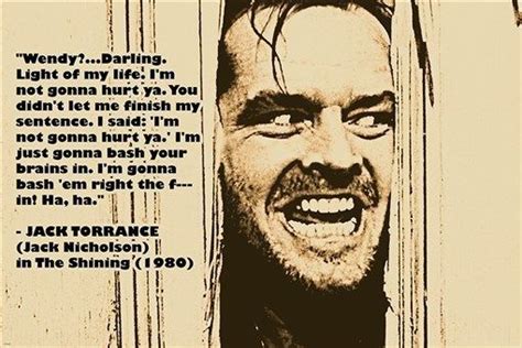 JACK NICHOLSON in THE SHINING 1980 movie quote poster PSYCH HORROR ...