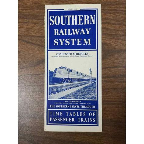 Southern Railway System Passenger Train Schedules Condensed Timetables June 1948 | eBay ...