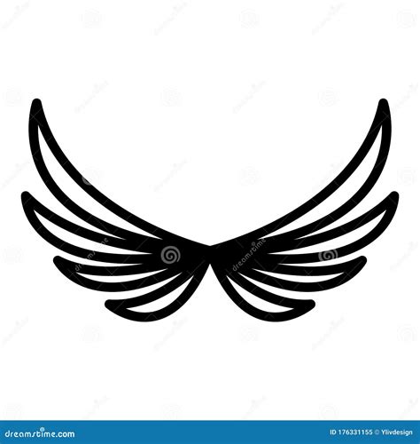 Falcon Wings Icon, Outline Style Stock Vector - Illustration of force ...