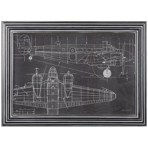 Uttermost Plane Blueprint Black Art | Blueprint art, Pilots art, Canvas ...