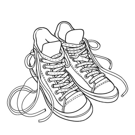 Printable Walking Shoes Coloring Page Outline Sketch, 50% OFF