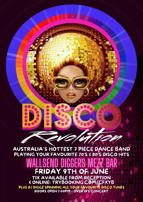 Disco Revolution Live: Friday 9th June 2023 Tickets, Mezz Bar, Wallsend Diggers, Wallsend ...