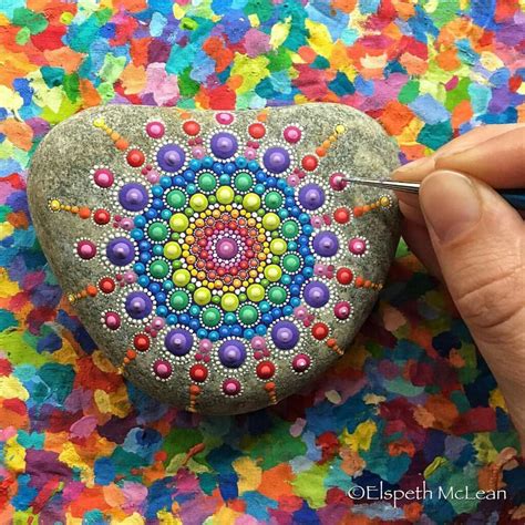 Pin by Shirley Shmul on paintings | Mandala painted rocks, Rock ...