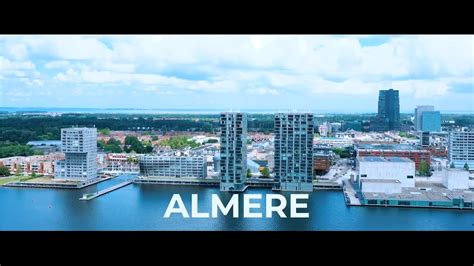 Almere City Netherlands / Aerial View Almere City Center Seen From The ...