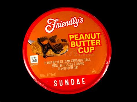 Friendly`s Individual Peanut Butter Cup Ice Cream Sundae Editorial Image - Image of individual ...