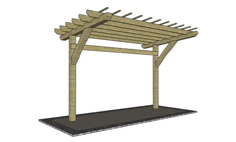 2 Post Cantilevered Pergola - DIY PDF Plans | Free Garden Plans - How ...