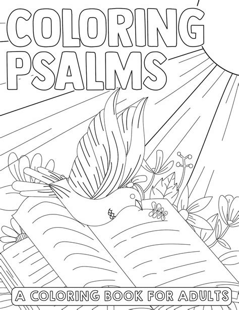 Coloring Psalm Pages Bible 23 Verse Adult Scripture Psalms Adults Printable Kids Prayer Verses ...