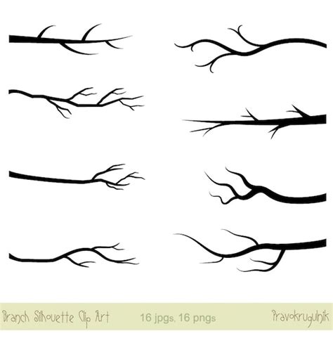 Black Tree Branch Silhouette Clipart