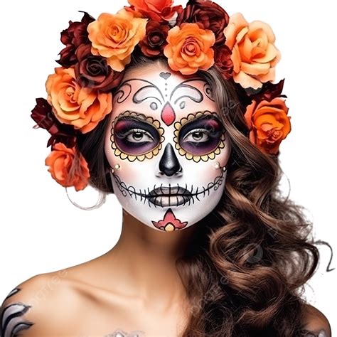 Beautiful Fairy With A Day Of The Dead Makeup For Halloween And Trick ...