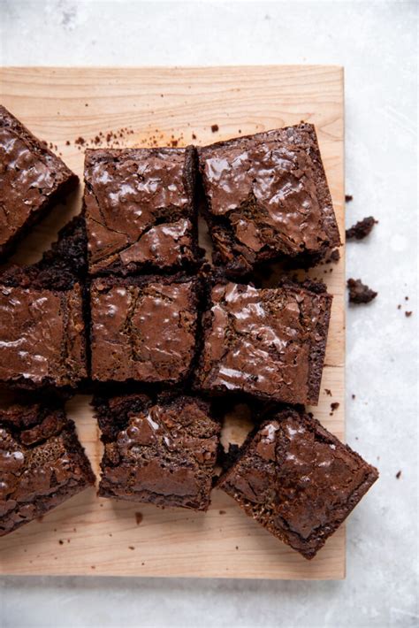 Double Chocolate Fudge Salted Caramel Brownies - Modern Crumb