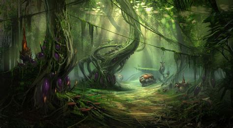 Alien Jungle by ~MeckanicalMind on deviantART | Fantasy art landscapes, Landscape concept ...