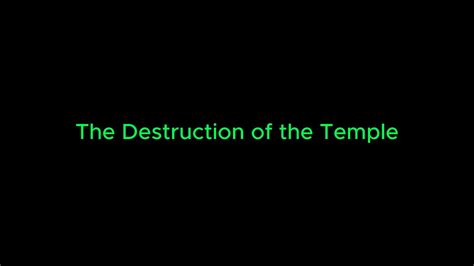 The Destruction of the Temple - YouTube