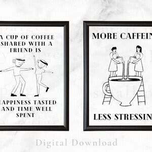 Coffee Wall Art Poster Pack Coffee Quotes Print Coffee Bar Decor - Etsy