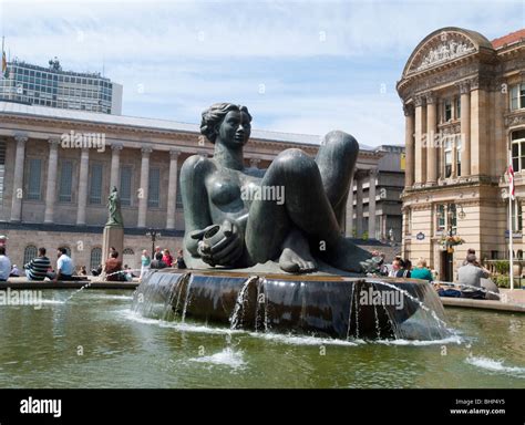 The statue in the fountain in Victoria Square, Birmingham City Centre ...