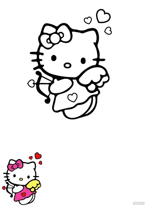 Hello Kitty Coloring Pages Butterfly