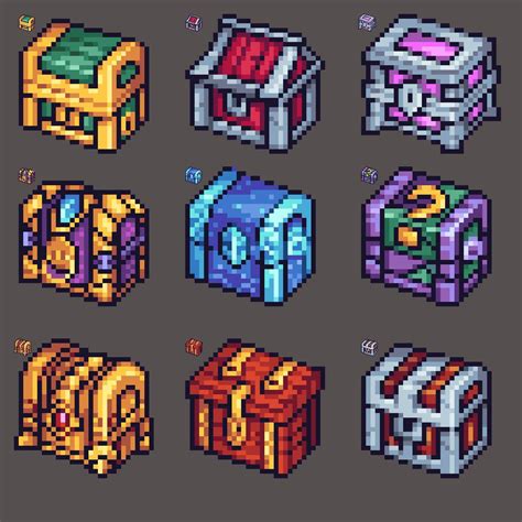 32x32 chests : r/PixelArt