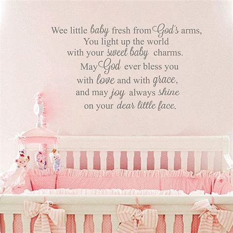 Nursery Wall Quotes - Wee Baby Fresh From God | Baby girl quotes, New baby girl quotes, Baby ...