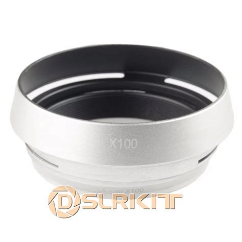 Silver 49mm Lens Adapter Ring + Metal Lens Hood for Fujifilm Fuji X100 Replace LH X100-in Camera ...