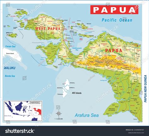 Map Papua Indonesia Two Provinces West: เวกเตอร์สต็อก (ปลอดค่าลิขสิทธิ์) 2169694767 | Shutterstock