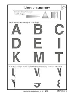 Lines of symmetry, letters and numbers | 3rd grade, 4th grade Math ...