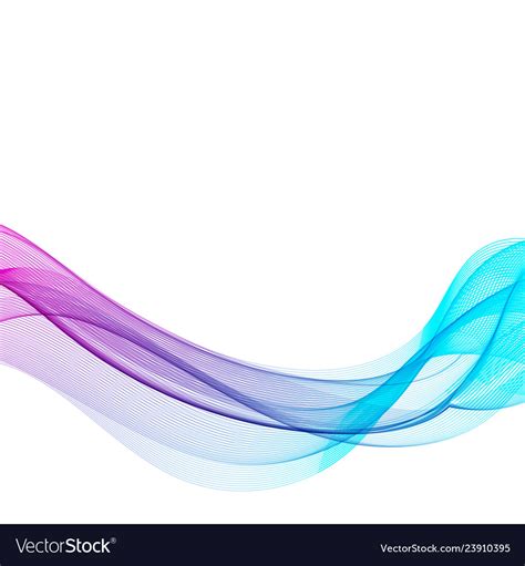 Blue abstract wave background transparent waves Vector Image