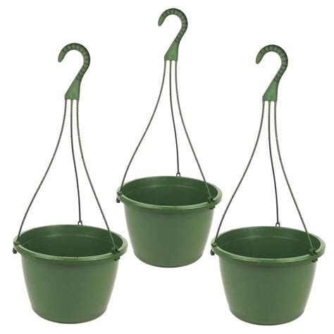 TEKU 10 in. Plastic Hanging Basket Green (Box of 3)-MAJ252173 - The ...