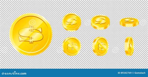 Vector Gold Game Coin Set Isolated. Design Templates in Eps10. Stock ...