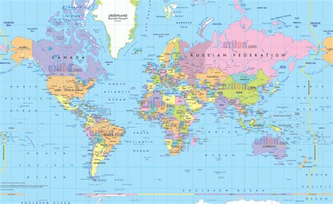 Large Detailed Political Map Of The World With Relief And Capitals 2003 World Mapsland – Theme ...