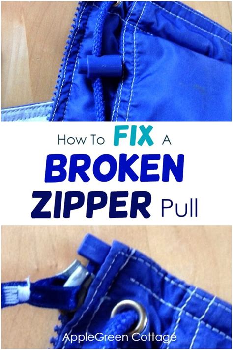 How to Fix A Broken Zipper Pull - AppleGreen Cottage