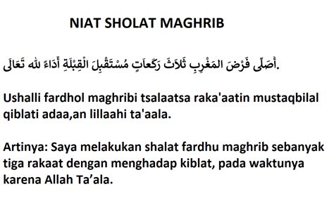 Doa Niat Sholat Maghrib - Homecare24