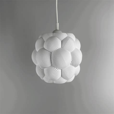 3D printed Apo Malli lampshade in modern design in cotton white ...