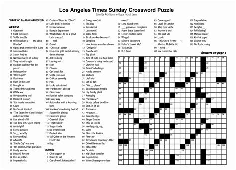 Variety: Cryptic Crossword - The New York Times - Free Printable Ny Times Crossword Puzzles ...