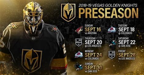 Vegas Golden Knights release preseason schedule