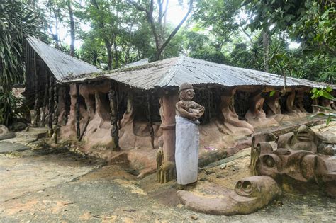 Sacred house in the Osun-Osogbo Sacred Grove, UNESCO World Heritage Site, Osun State, Nigeria ...