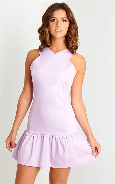 Charlotte Lilac Peplum Mini Dress | Dresses | PrettyLittleThing