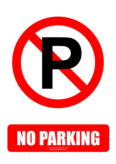 Printable No Parking Signs