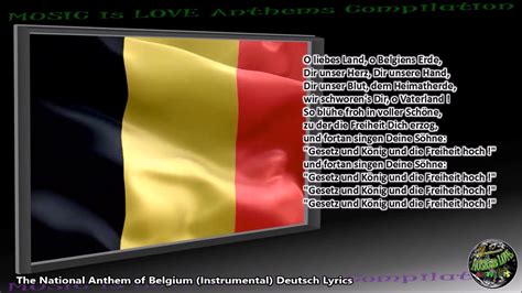 Belgium National Anthem "La Brabançonne" INSTRUMENTAL with lyrics FR GE DU - YouTube