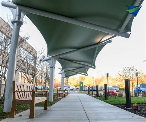 Walkway canopies for schools and office buildings. TensileSystems.com ...