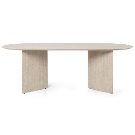 Ferm Living Furniture Dining Table / Natural Oak Veneer Mingle Oval ...