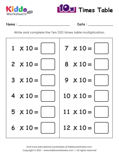 Free Printable Multiplication Times Table Worksheets | Cabinets Matttroy