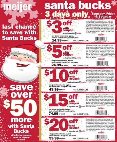 Meijer: When Is The Santa Bucks Sale - Fresh Outta Time