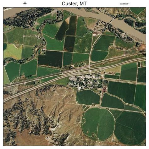 Aerial Photography Map of Custer, MT Montana