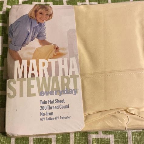 Martha Stewart Twin Flat Sheet 200 Thread Count New... - Depop