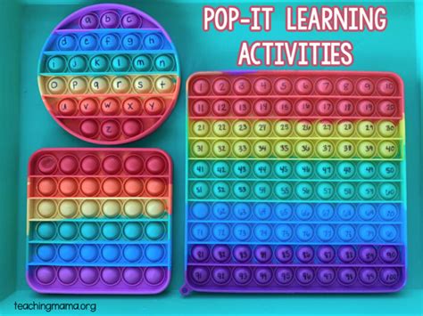 15 Ways to Use Pop It Fidget Toys for Learning - Teaching Mama