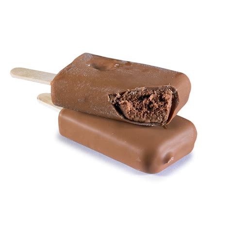 Chocolate ice-cream on a stickchocolate ice-cream on a stick with milk chocolate couverture ...