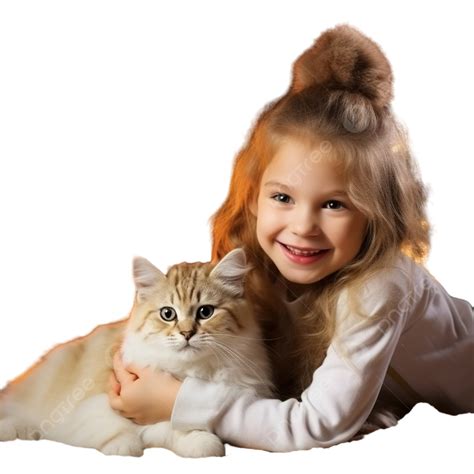 Happy Smiling Girl With Cat At Fireplace And Christmas Tree, Little Girl, Christmas Baby, Small ...