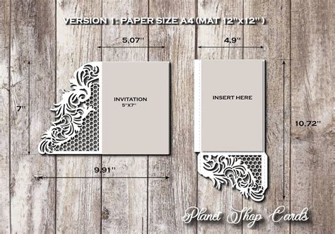 Tri Fold Wedding Invitation Template Envelope Card for | Etsy